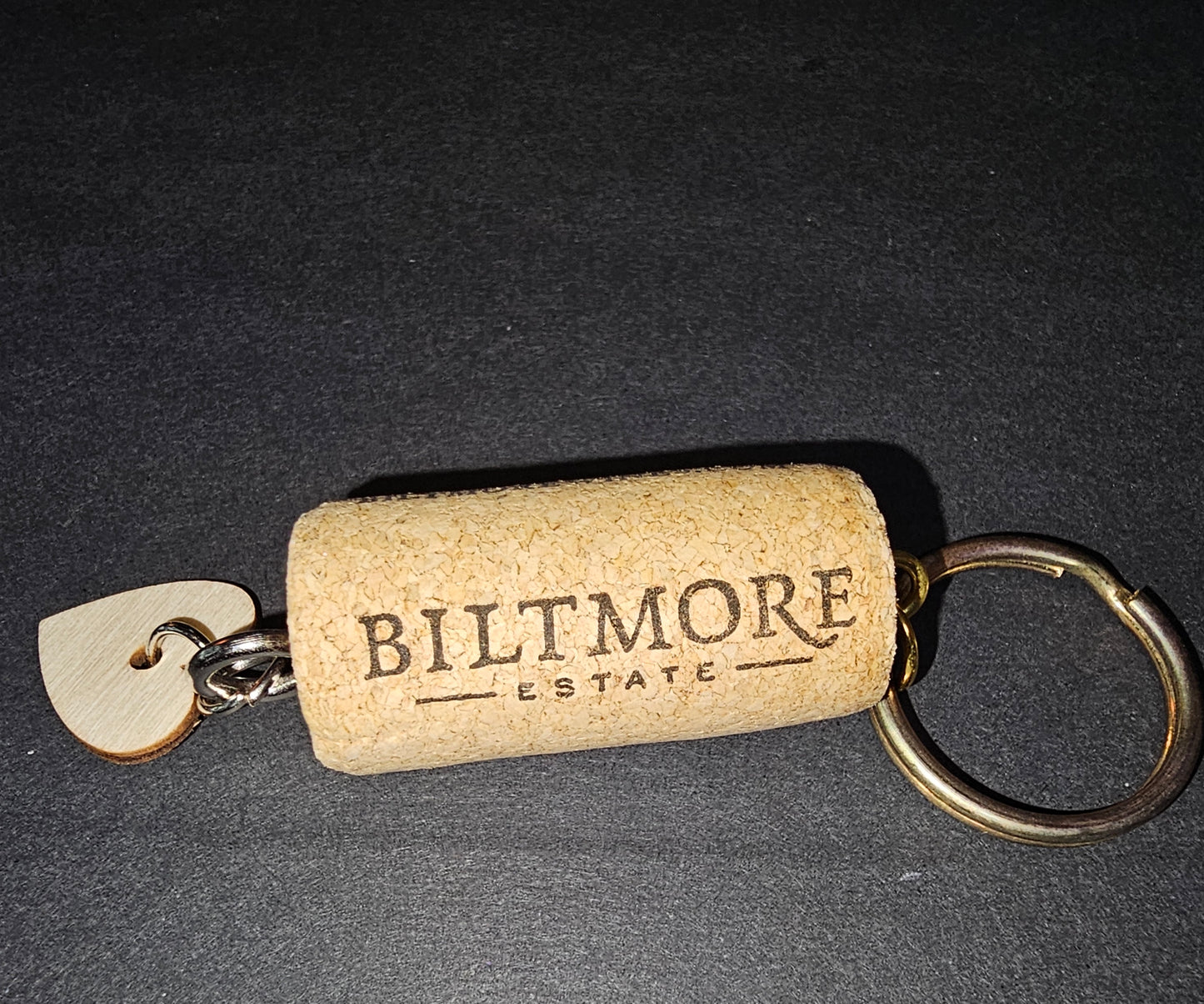 Wine cork keychain