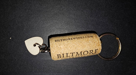 Wine cork keychain