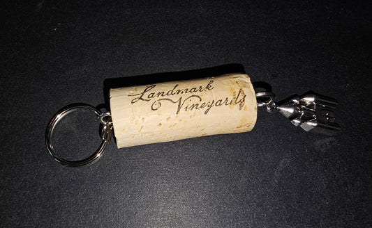 Wine cork keychain