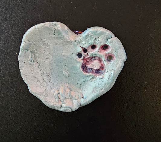 Heart with Paw print magnet