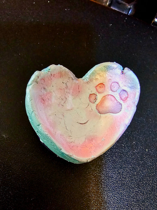 Heart with Paw print magnet