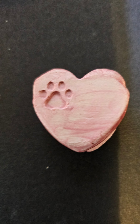 Heart with Paw print magnet