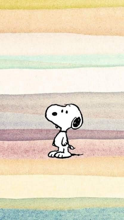 Snoopy on a field of stripes. Digitally created and printed on canvas. Signed by the artist. 