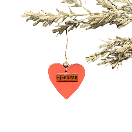 Ceramic Heart Ornament - Kindness