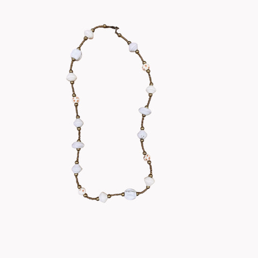 Haitian Signature Necklace - White