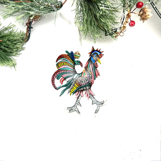 Colorful Rooster Ornament