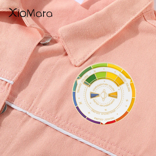 Rotatable Enamel Pins Brooches Luxury Metal Jewelry Accessories Gift