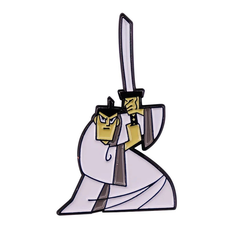 DZ2187 Samurai Enamel Pins Brooches for Women Fashion Lapel Pin Badge Gifts