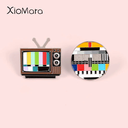 TV Repair Enamel Pin Meme Jewelry Lapel Brooch