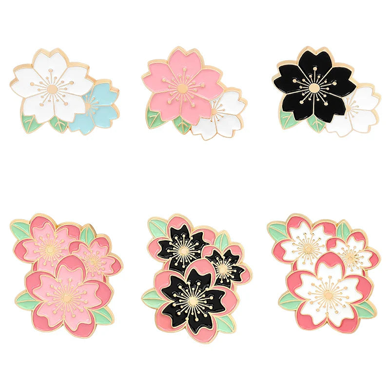 Sakura Cherry Blossom Enamel Pin Brooch Lapel Badge Gift