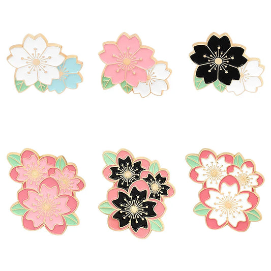 Sakura Cherry Blossom Enamel Pin Brooch Lapel Badge Gift