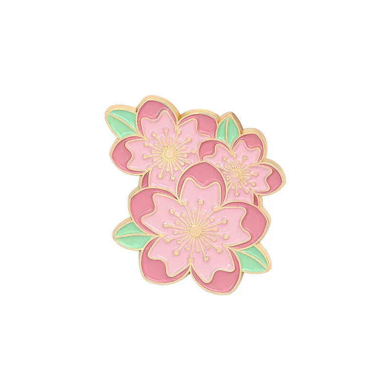 Sakura Cherry Blossom Enamel Pin Brooch Lapel Badge Gift