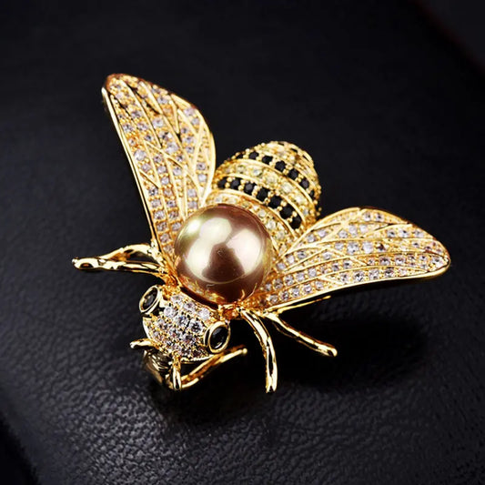 Bee Brooch Crystal Rhinestone Pin Jewelry Gift