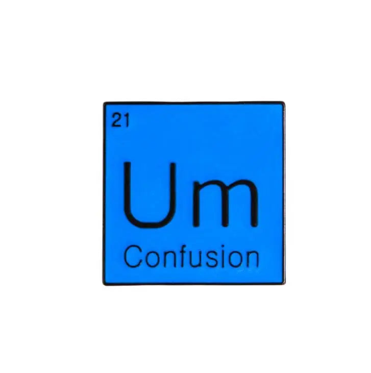 Ah Um Periodic Table Metal Enamel Brooch Pin Fashion Jewelry Gift