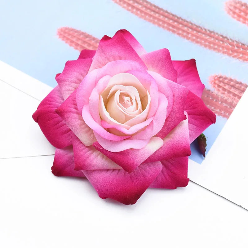 Artificial Flowers 50/100 Pieces for Home Decoration Wedding Accessories DIY Gifts Scrapbook Brooch