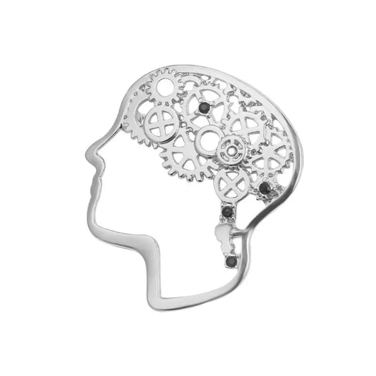 Creative Rhinestone Metal Brooches for Denim Jackets