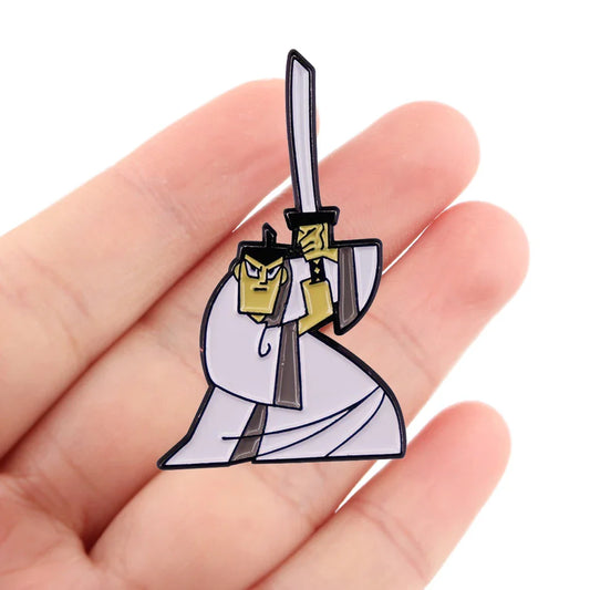 DZ2187 Samurai Enamel Pins Brooches for Women Fashion Lapel Pin Badge Gifts