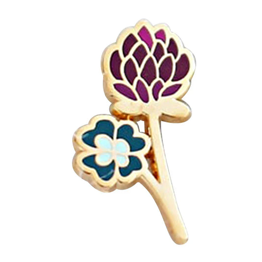 Clover Brooch Four Leaf Lapel Pin Scarf Sweater Badge