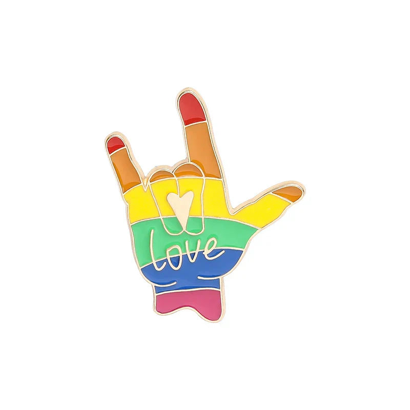 LGBT Rainbow Heart Enamel Pin Brooch Jewelry Wholesale