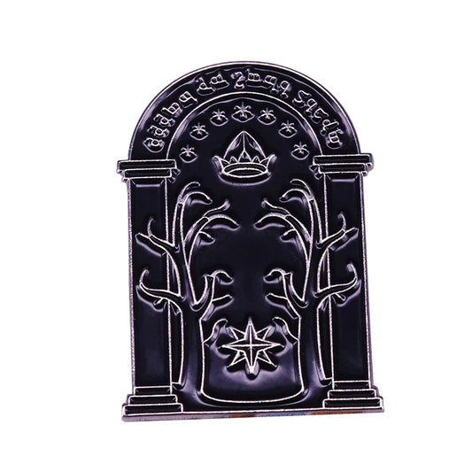 Speak Friend Enter Lapel Pin Moria Door Brooch Elves Gate Badge