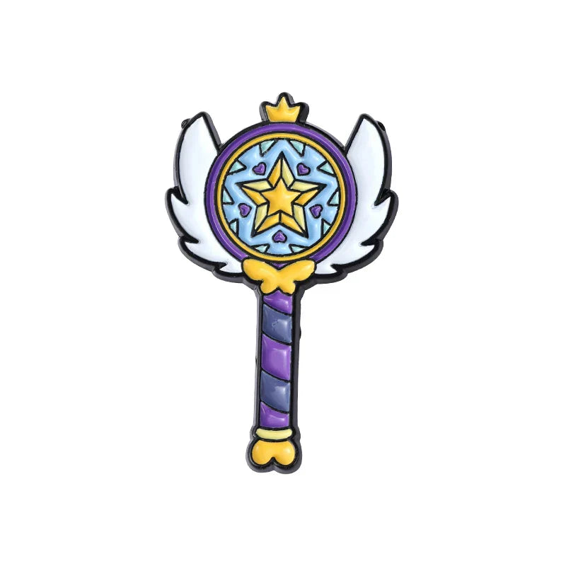 Unicorn Magic Wand Enamel Brooch Lapel Pin Jewelry Gift for Kids