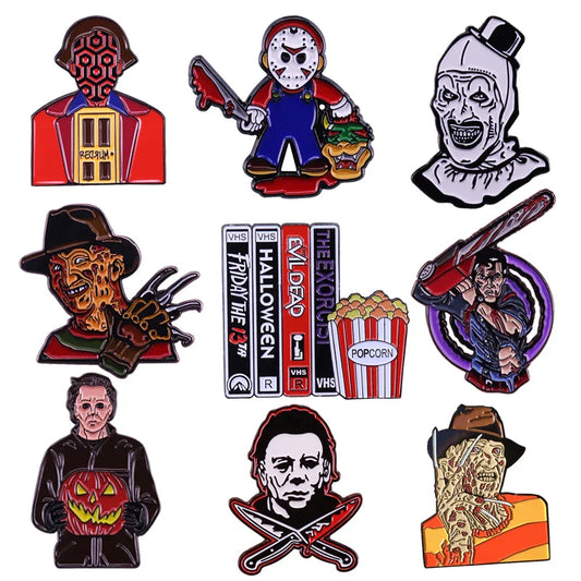 DZ10 Horror Movie Enamel Pins Badge Brooches Fashion Jewelry