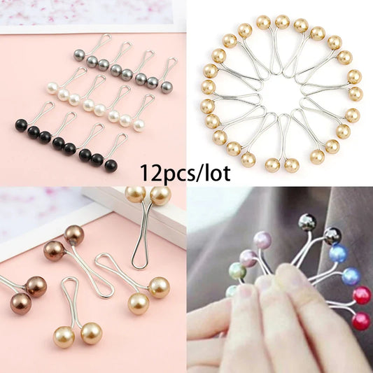 Multicolor Hijab Pearl Pins Clips Scarf Accessories Jewelry