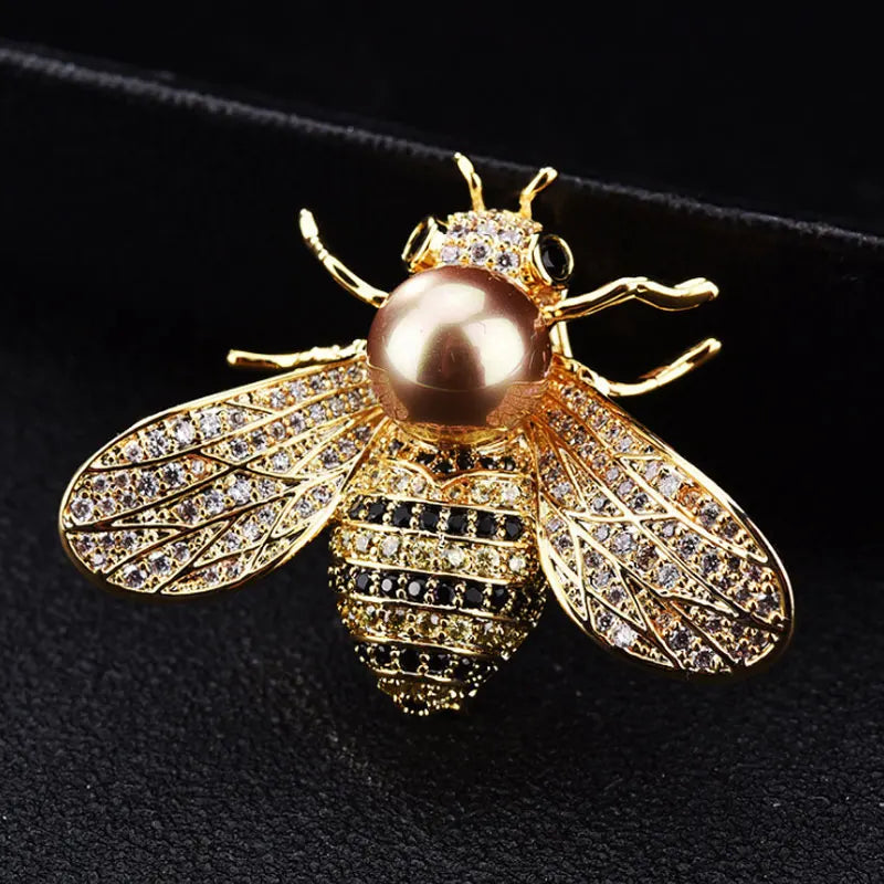 Bee Brooch Crystal Rhinestone Pin Jewelry Gift