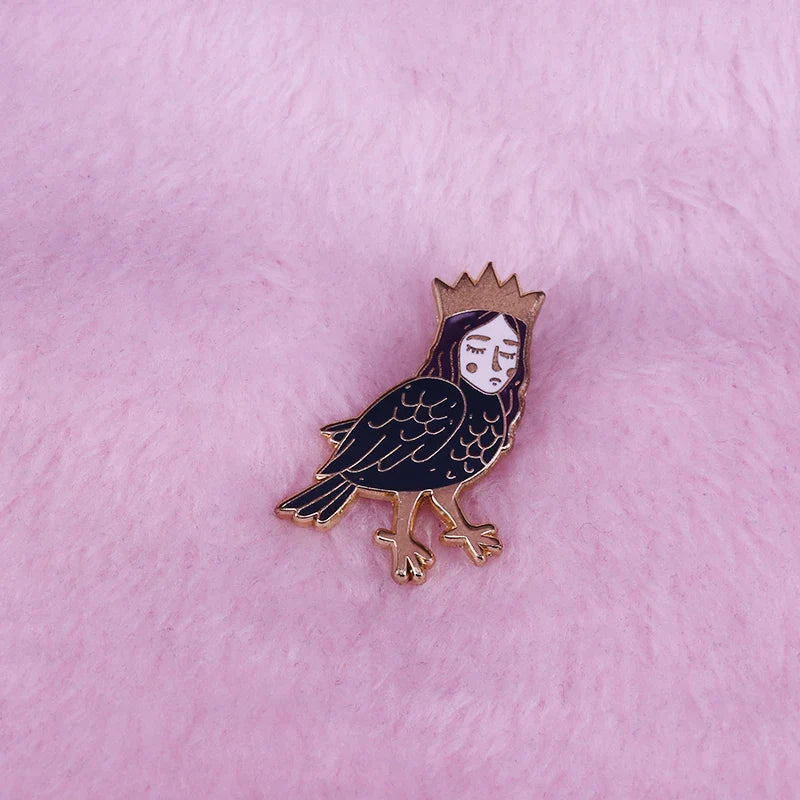 Alkonost Lapel Pin Mythology Gift
