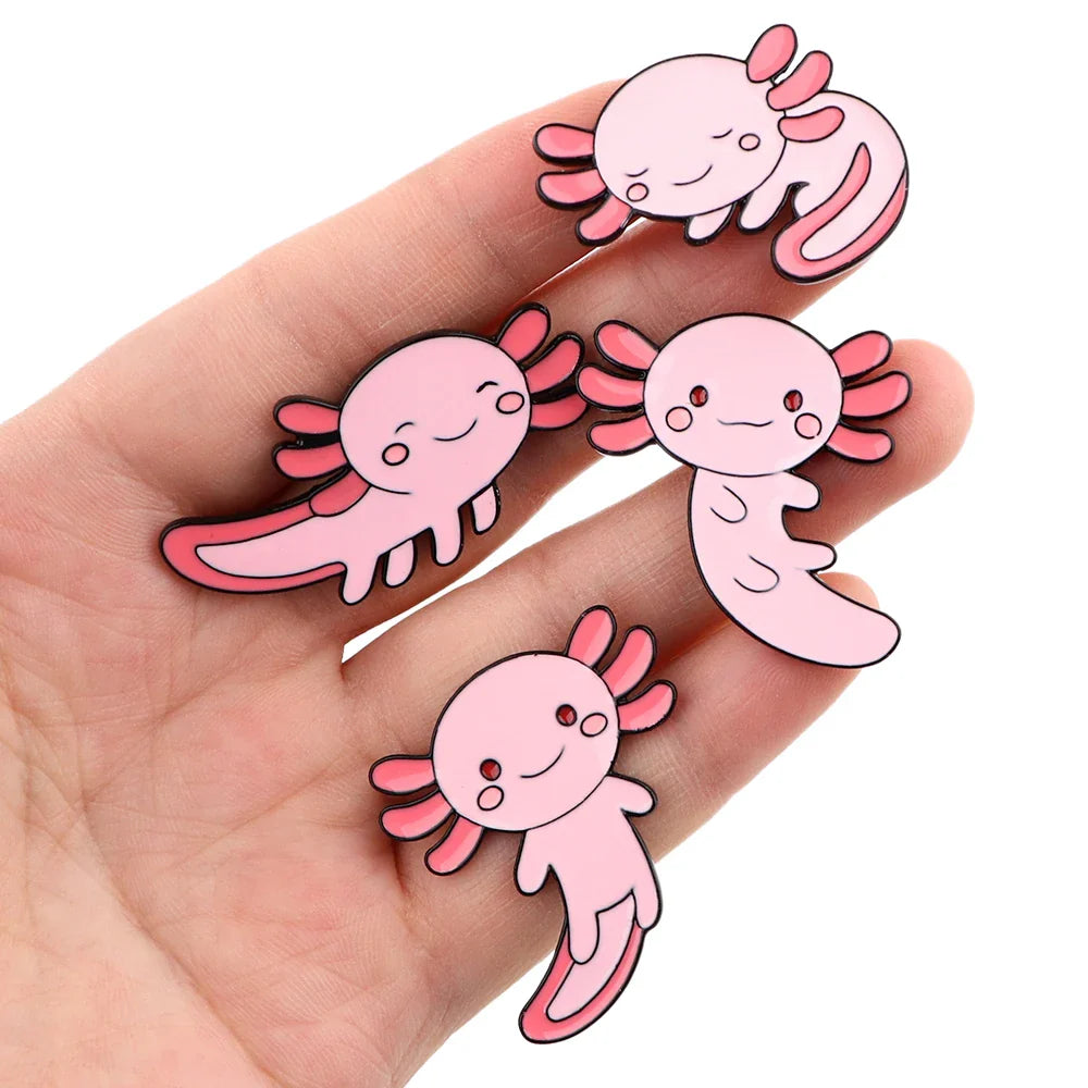 Axolotl Enamel Pin Brooch for Clothes, Backpacks, Lapel Pins, Decorative Jewelry Gifts