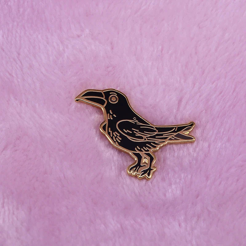 Raven Brooch Gothic Witchcraft Jewelry
