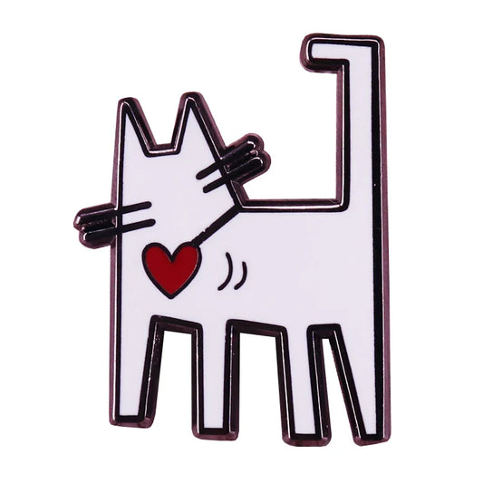 Keith Hirball Cat Enamel Pin Graffiti Art
