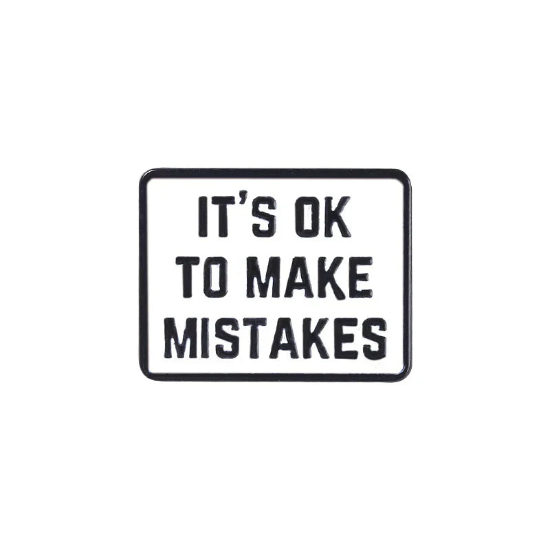 Inspirational Quotes Enamel Pin Motivational Brooch Jewelry Gift for Students