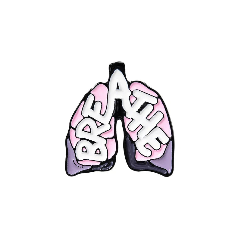 Brain and Heart Anatomy Pins for Doctors and Nurses
