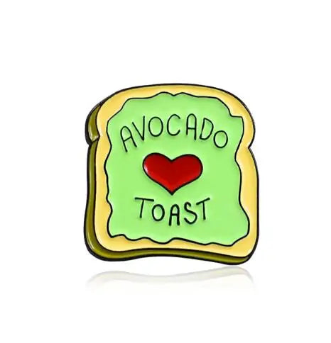 Cartoon Avocado Enamel Pin Cute Lapel Jewelry Gift