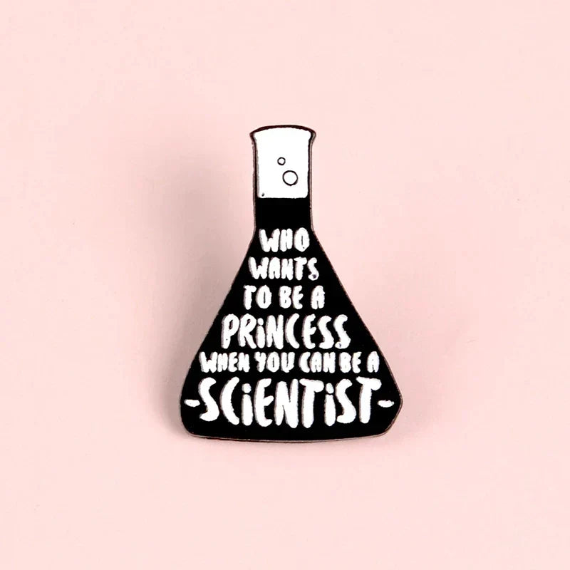 Chemistry Enamel Pin Set: Microscope, Beaker, Lab Series Lapel Badge Gift for Scientists