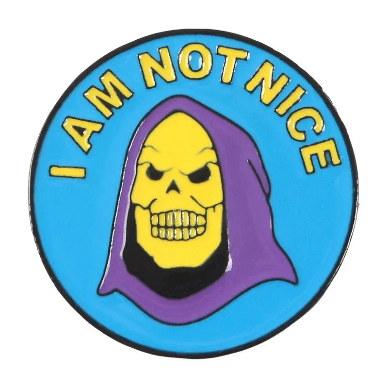 Skeletor Purple Hood Enamel Pin Masters of The Universe Lapel Brooch Jewelry Wholesale