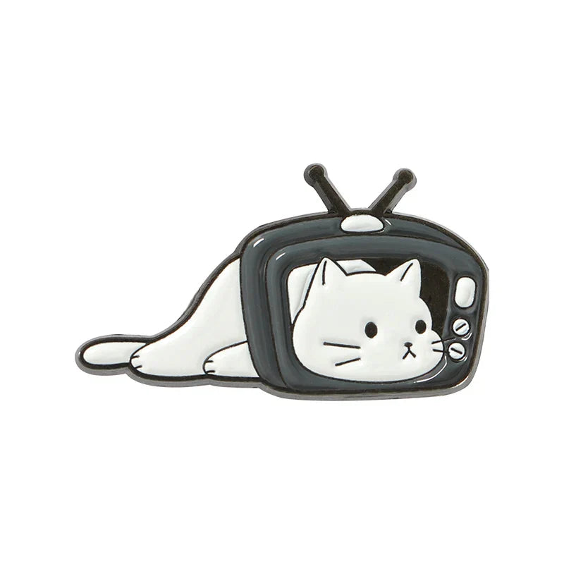 Cat Bear Enamel Pins Funny Animal Brooch Lapel Badge Cartoon Jewelry Gift Wholesale