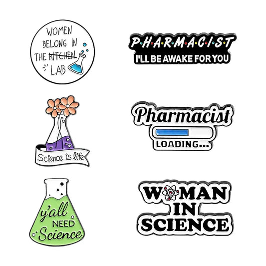 Chemistry Pharmacist Equation Enamel Lapel Pin Badge Jewelry Gift Wholesale