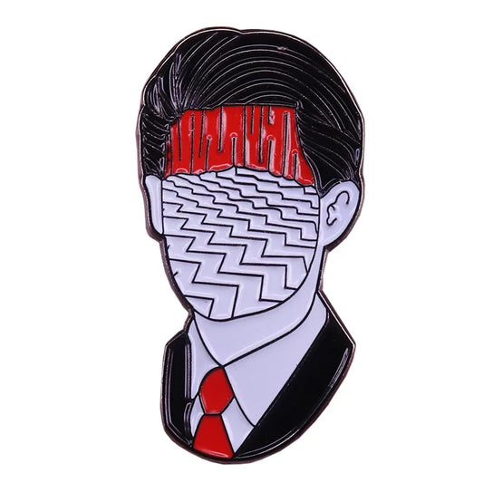 Twin Peaks Agent Cooper Enamel Pin Red Room Brooch Movie Fan Gift