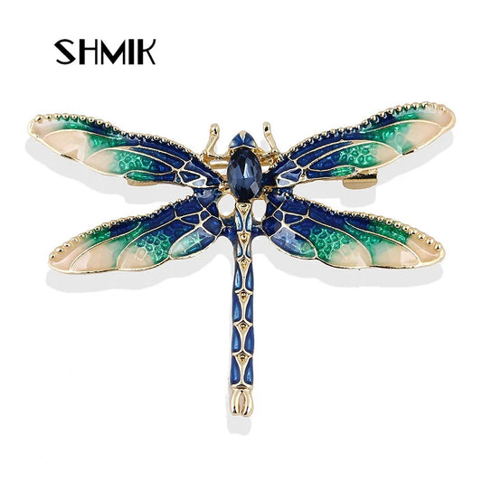 Vintage Crystal Dragonfly Brooch Pin Jewelry Accessories