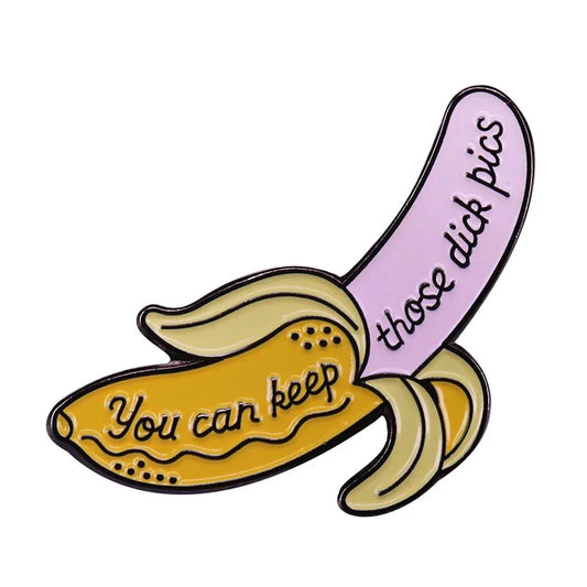 Banana Pin Funny Meme Brooch