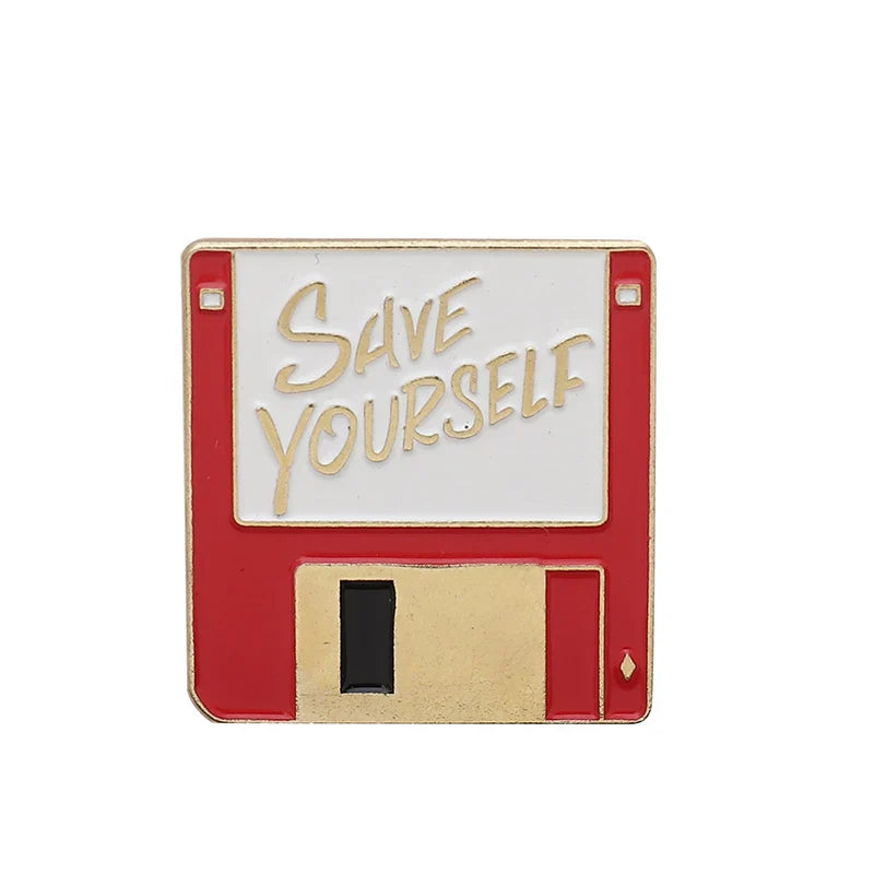 Office Supplies Enamel Pin Typewriter Phonograph Brooch Denim Pin Badge Jewelry