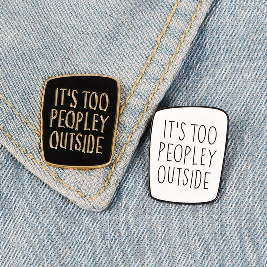 Funny Introvert Enamel Brooch Lapel Pin