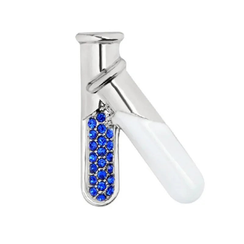 Test Tube Enamel Brooch Pin Chemistry Experiment Scientist Jewelry Gift