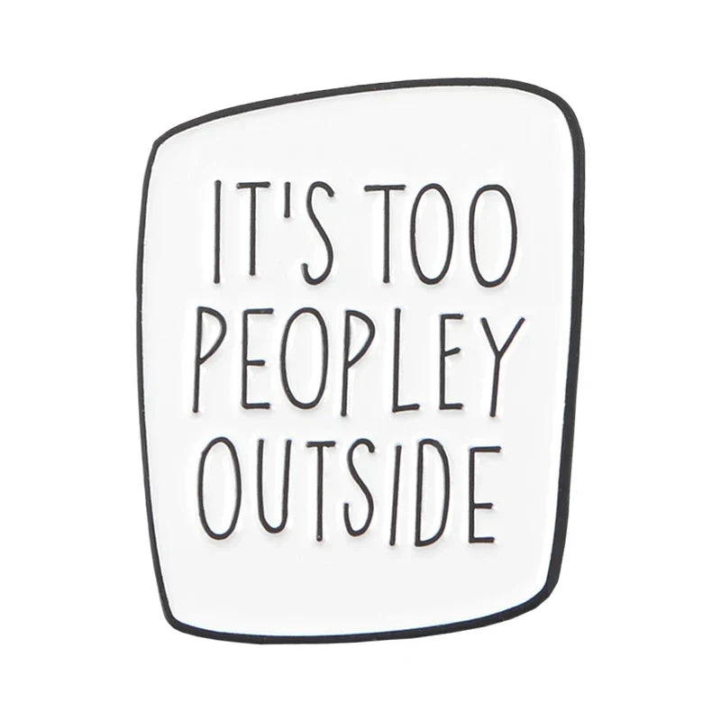 Funny Introvert Enamel Brooch Lapel Pin