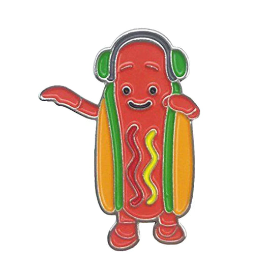 Dancing Hot Dog Meme Enamel Pin