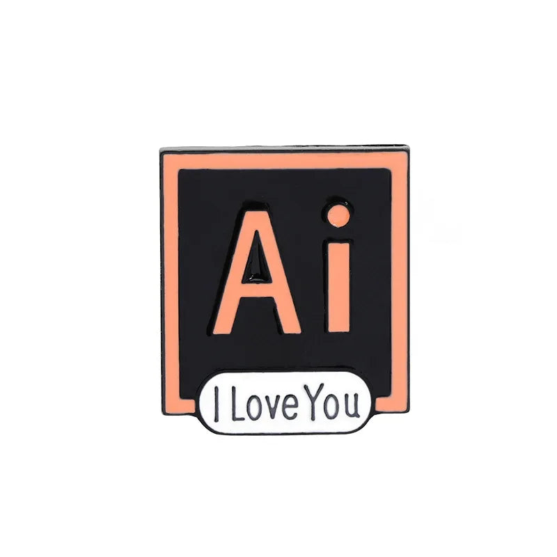 Creative Cartoon Software Badge Metal Enamel Brooch Engineer Lapel Backpack Jewelry Gift