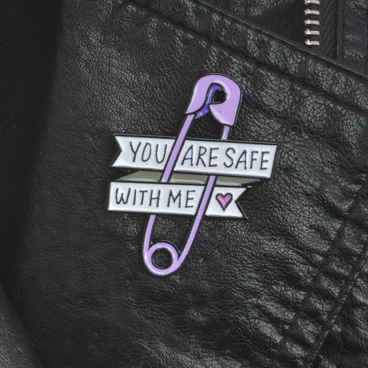 Safety Pin Brooches Hard Enamel Lapel Pins for Backpacks, Jackets, Bags, Accessories