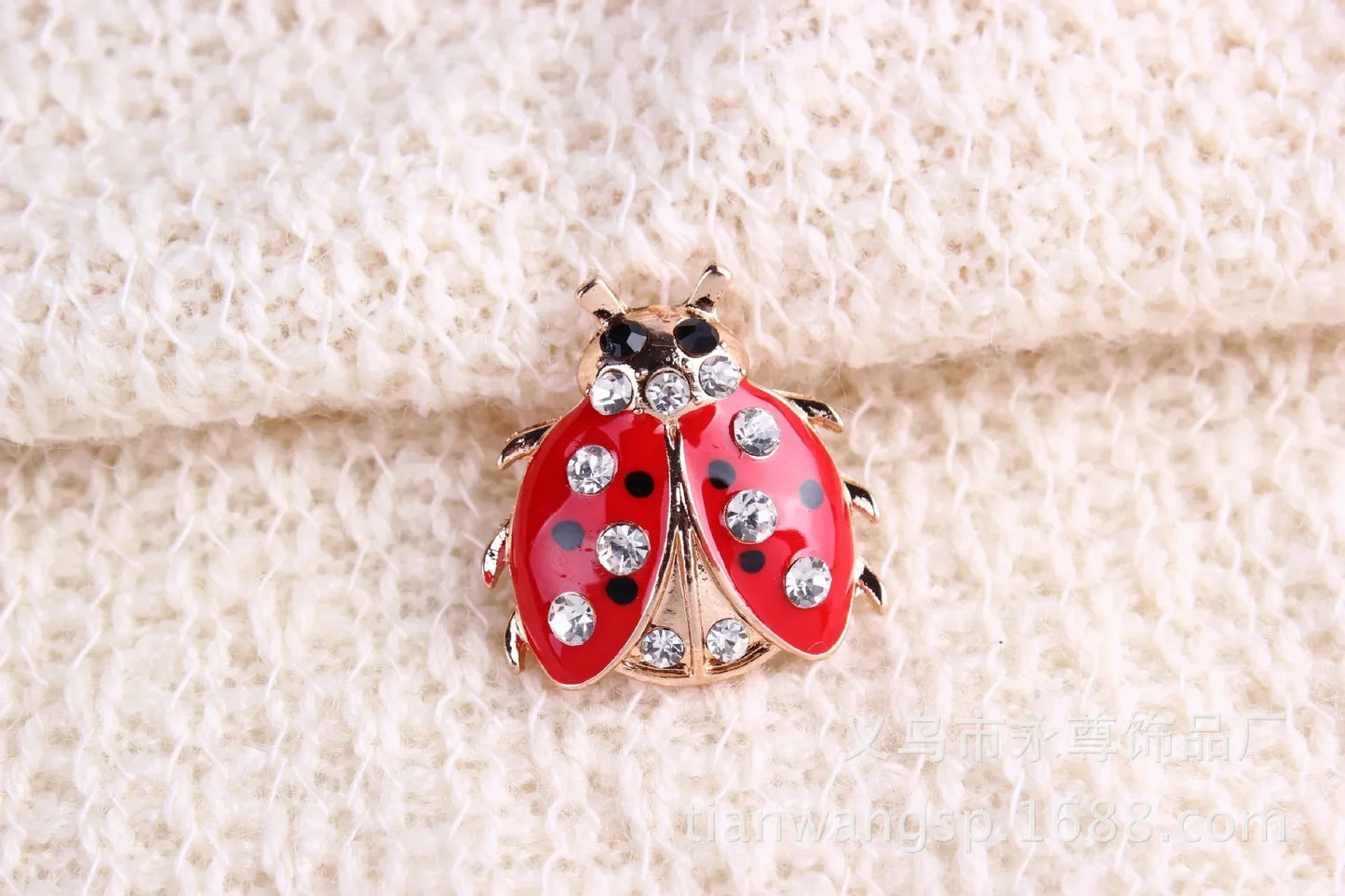 Cute Bee Ladybug Rhinestone Brooch Pin Charm Accessory